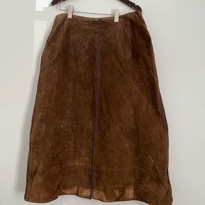 Vintage suede skirt